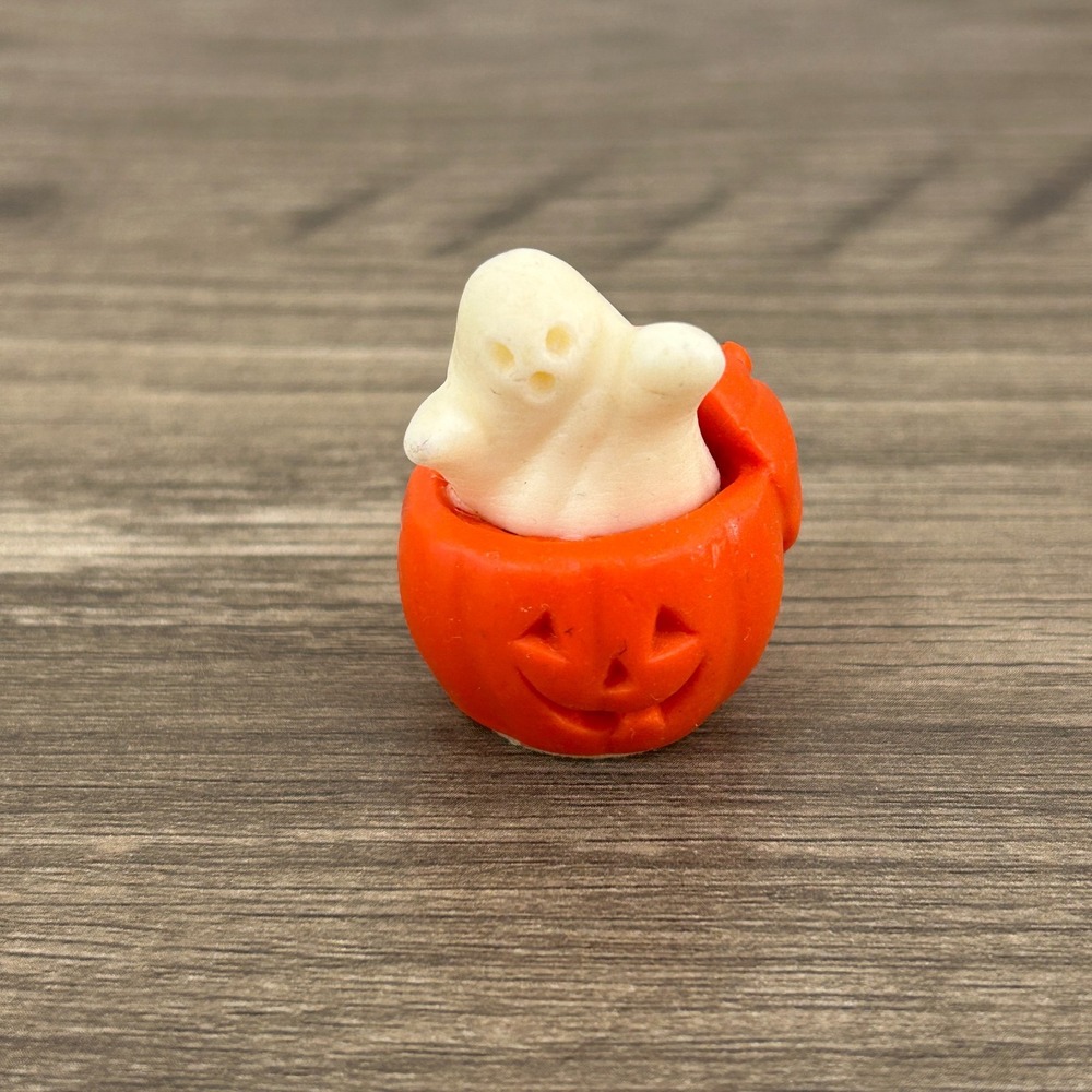 Vintage 1989 Avon Halloween Treat Fragrance Ghost In Pumpkin Jack-O-Lantern